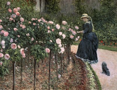 プティジェヌヴィリエの庭のバラ、1886年 作： Gustave Caillebotte